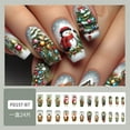 thumbnail image 1 of Christmas Nail Stickers, Holiday Nail Art Decals, 3D Snowman Tree Wooden House Design, Removable Reusable Festive Nail Decorations, Safe Non-Toxic Material, Easy Application, Multi-Size Fit, 1 of 8