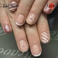 thumbnail image 1 of Christmas Nails Fofosbeauty 24pcs Press on Nails, Square Tip Nails, Christmas Fake Nails, Full Cover Acrylic Nails for Girls Kids, Square Christmas Snowflakes Irregular Stripes, 1 of 9