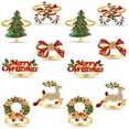 thumbnail image 1 of Christmas Napkin Rings Set of 12, Napkin Rings Holders for Dining Table Setting - Wedding Receptions, Thanksgiving and Home Kitchen for Casual or Formal (Hun he Ring 12), 1 of 7