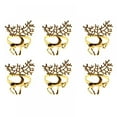 thumbnail image 1 of Christmas Napkin Rings Set of 6, Gold/Silver Xmas Tree Snowflake Elk Napkin Holder Rings for Christmas Wedding Holiday Dinner Table Decoration, 1 of 7