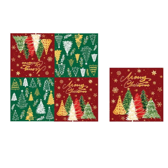 Christmas Napkins, Merry Christmas Winter Holiday Disposable Party Decorations for New Year Party Table Decor
