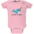 thumbnail image 1 of Christmas Narwhal Be Merry and Bright Soft Baby One Piece Light Pink 0-3 M, 1 of 1