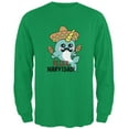 thumbnail image 1 of Christmas Narwhal Feliz Narvidad Navidad Mens Long Sleeve T Shirt Irish Green SM, 1 of 1