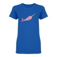thumbnail image 1 of Christmas Narwhal Shaped T-Shirt Women -Image by Shutterstock, Female x-Large, 1 of 2