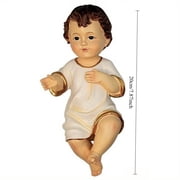 Christmas Nativity Baby Jesus Figurine Catholic Holy Religious Statue Tabletop Decor Christian Holiday Craft Ornament Gift