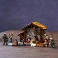 thumbnail image 1 of Christmas Nativity Figurine Set, Jesus Manger Scene, Nativity Sets & Figures, Birth of Jesus for Christmas, Christmas Nativity Scenes Holy Family Statue, Hand Resin Craft Statue A, 1 of 4