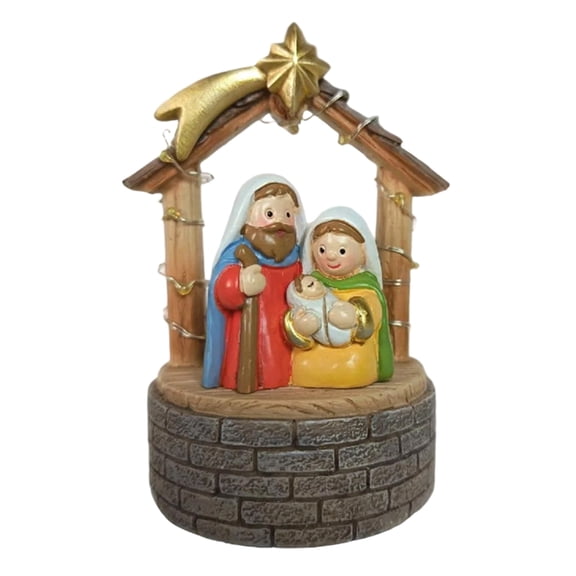Christmas Nativity Figurines Holy Family Figure with Donkeys Nativity Figure,Table Ornament Christmas Decors