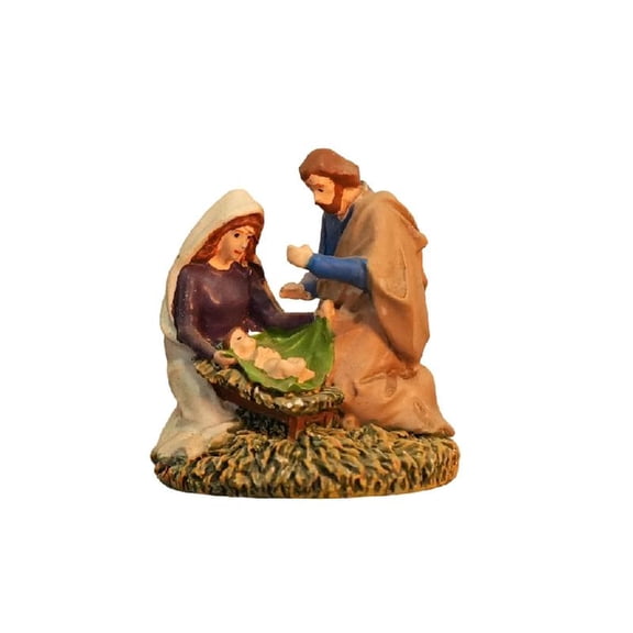 Christmas Nativity Figurines Holy Family Figure with Donkeys Nativity Figure,Table Ornament Christmas Decors