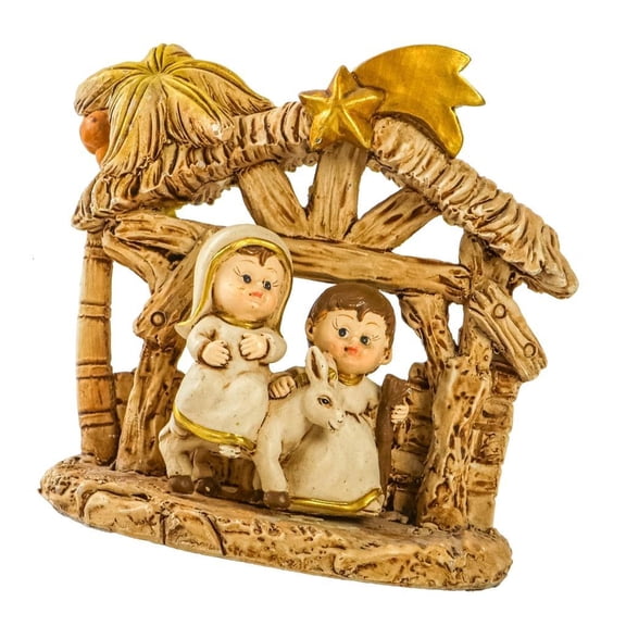 Christmas Nativity Figurines Nativity Scene Statue with Stable Holy Family
