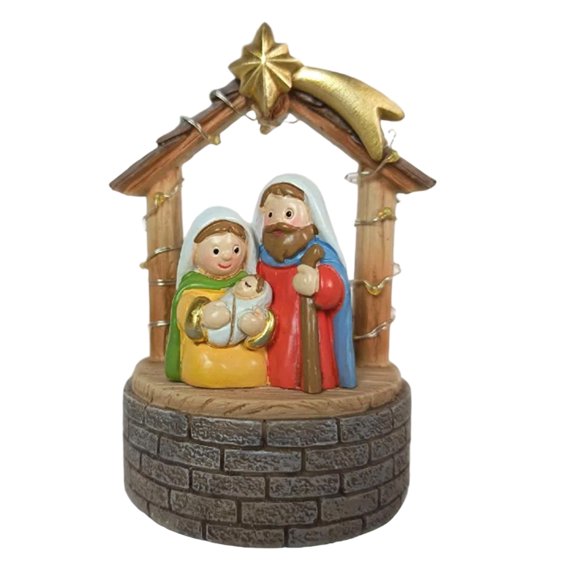 Christmas Nativity Figurines Resin Manger Holy Family Nativity Scene Statue for Xmases Indoor Home Table Decorations