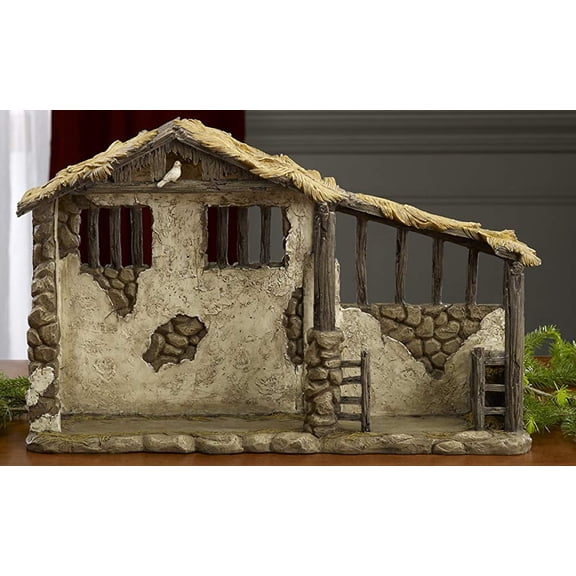 Christmas Nativity Lighted Stable for 14" Nativity Set
