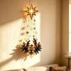 Christmas Nativity Lighted Wall Decor,Bethlehem Star of Faith,Light Trail with Glowing Gold Holy Figures,Vertical Nativity Scene Decor for Window,Entryway,Porch,Mantle(23.62")