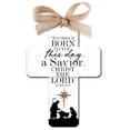 thumbnail image 1 of Lighthouse Christian Products for There is Born to You This Day White and Black 5 x 3.5 MDF and Resin Christmas Ornament, 1 of 2