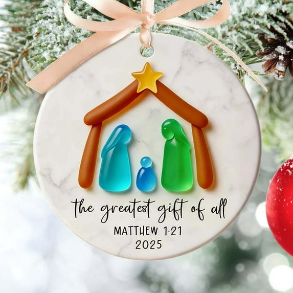 Christmas Nativity Scene Decoration – Religious Holiday Decor Celebrating the Birth of Jesus – Spiritual Ornament for Home, Church, or Community Display