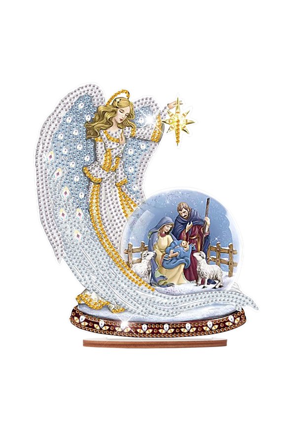 Christmas Nativity Scene Diamond Painting Kits, DIY Desktop Decoration Diamond Art, Special Shape Diamonds, Home Office Desktop Decorations