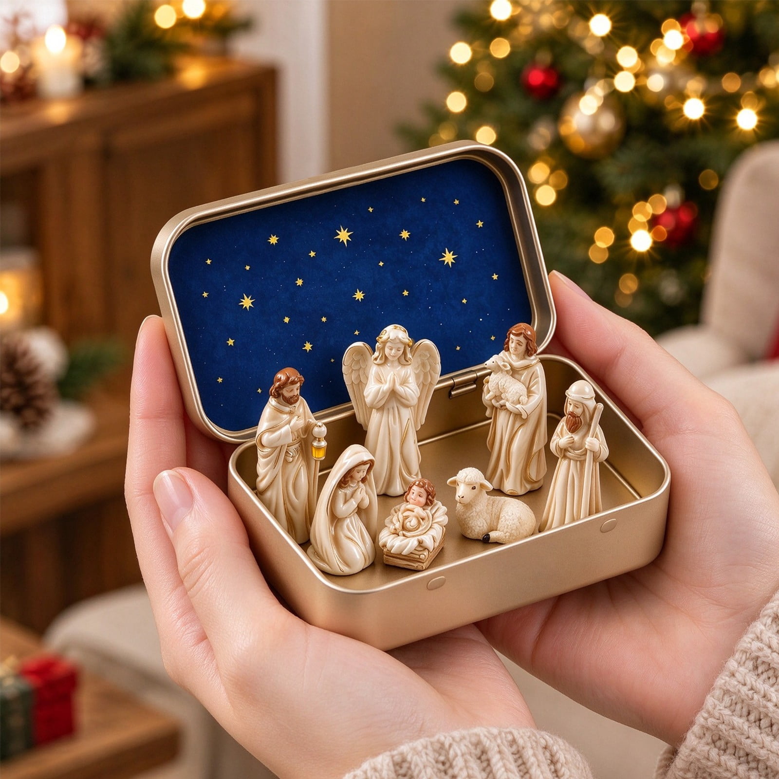 Custom Nativity Set Christmas Nativity Scene Figurines Set, Miniature Holy Family Resin ...