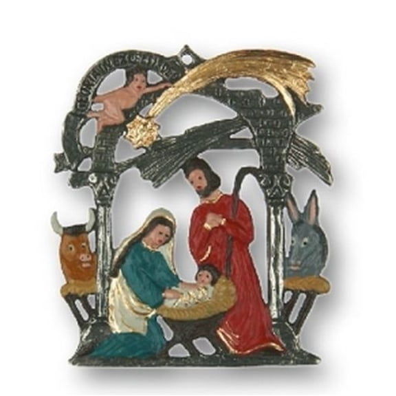 Christmas Nativity Scene Gloria German Pewter Ornament Decoration Germany