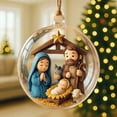 thumbnail image 1 of Christmas Nativity Scene Ornaments Ball for Tree Religious Christmas Tree Nativity Scene Hanging Ornaments The Birth of Jesus Decor Christian Religious Gifts for Christian Family, 1 of 2