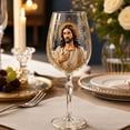 thumbnail image 1 of Christmas Nativity Scene Theme Wine Glass Collection, Christmas Wine Glass with HD Vibrant Color Printed Holiday Goblet with Snowflake Decor for Wines Cocktails Holy Family Holiday Party Table Decor, 1 of 6