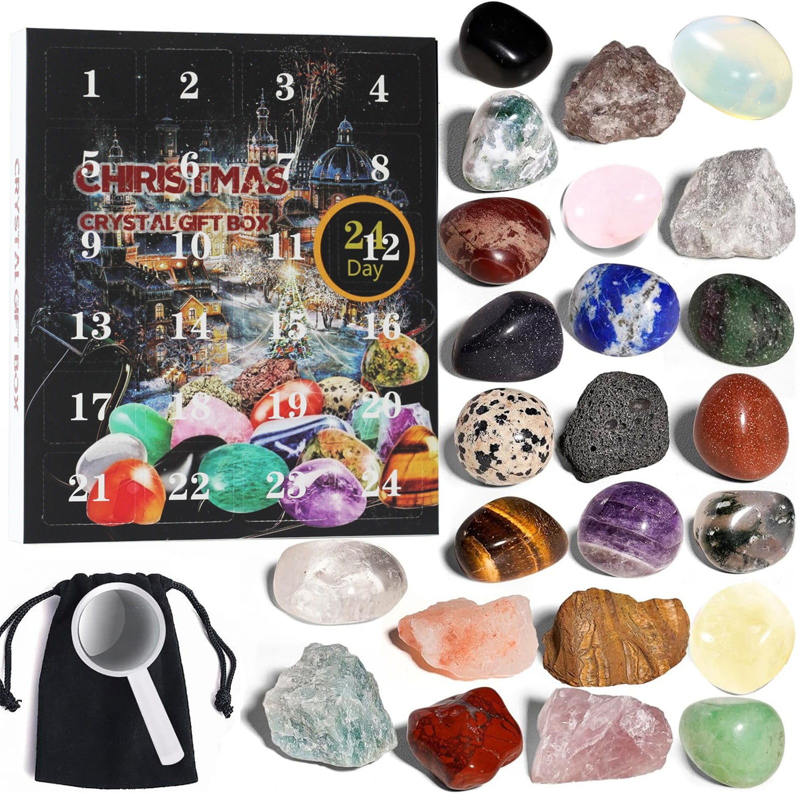 Christmas Natural Crystal Advent Calendar 2026 24 Days of Geological