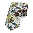 thumbnail image 1 of Christmas Necktie, New Year Holiday Objects, Dress Tie, 3.7", White and Multicolor, by Ambesonne, 1 of 3