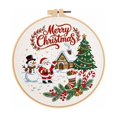 thumbnail image 1 of Christmas Needlepoint and Embroidery Craft Kit Featuring Classic Seasonal Motifs and Premium Threads, 1 of 3