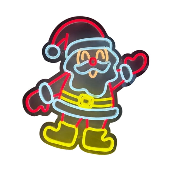 Christmas Neon Sign LED Lamp Cartoon Light Up Sign USB Powered PS Silicone Holiday Decor for Living Room Bedroom