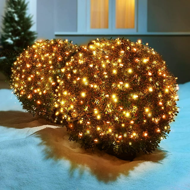 Christmas Net Lights 96 LEDs 5ft x 5ft Outdoor Mesh Lights Connectable