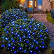 Christmas Net Lights Outdoor, 192 LED 9.8Ft x 6.6Ft Net Lights, Waterproof Christmas Outdoor Mesh Lights for Tree Bushes Holiday Party Garden, Holiday Wedding P
