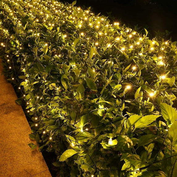 Christmas Net Lights Outdoor , 96 LED 5ft x 5ft Plug in Net Bush Lights Outdoor Mesh Lights with Remote, 8 Modes Net Chr