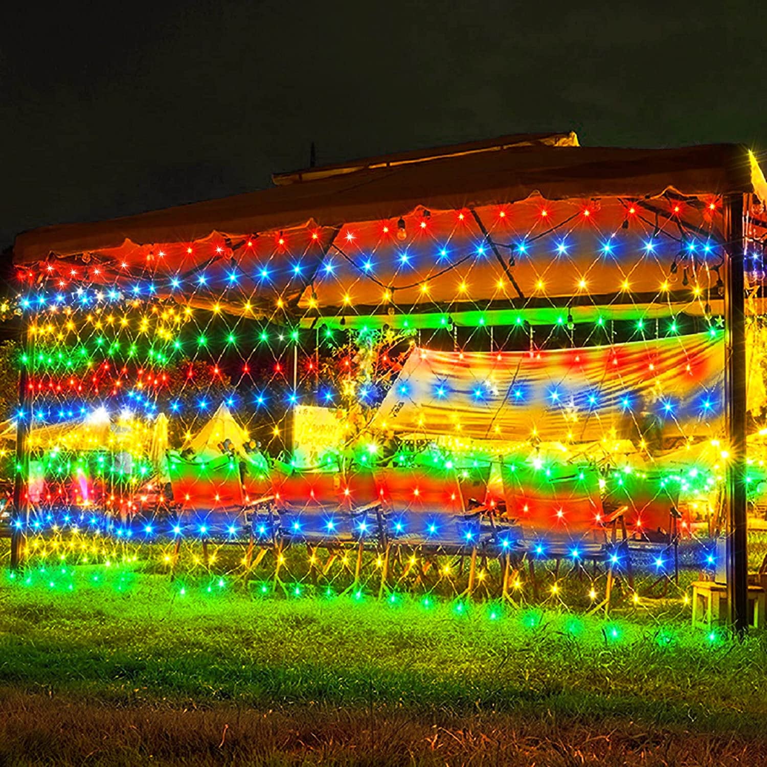 Christmas Net Lights Outdoor, 96 Led 5ft x 5ft Connectable 8 Lighting