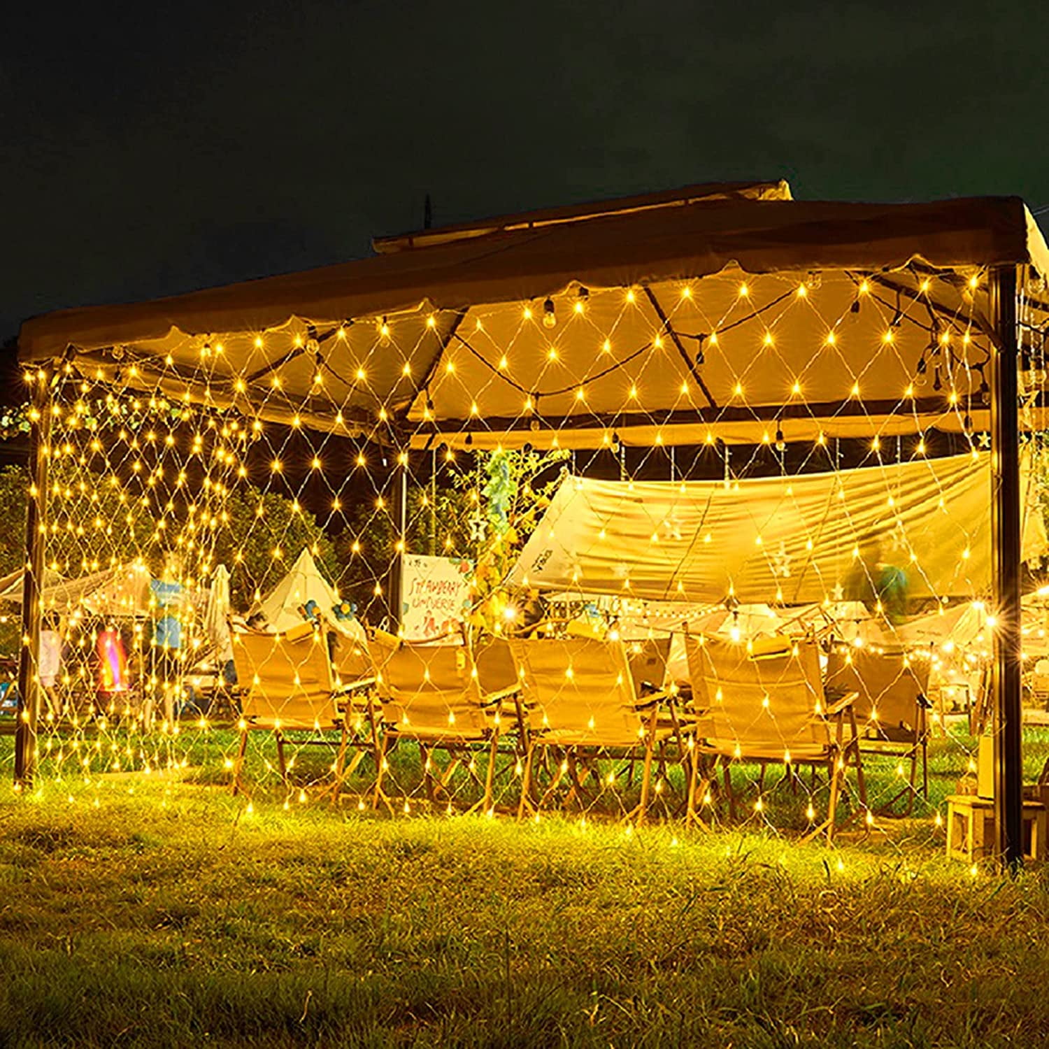 Christmas Net Lights Outdoor, 96 Led 5ft x 5ft Connectable 8 Lighting