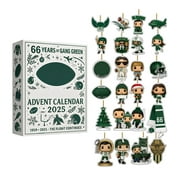 Christmas Never Forget the New York Jets 2D Advent Calendar Mystery Collectible Toy Set Daily Surprises 24 Pairs Blind Box Xmas Tree Ornaments New Year Holiday Party Decor