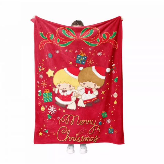 Christmas New Year Holiday Party Gifts Hello Kitty Plush Blanket for Bedroom Decoration