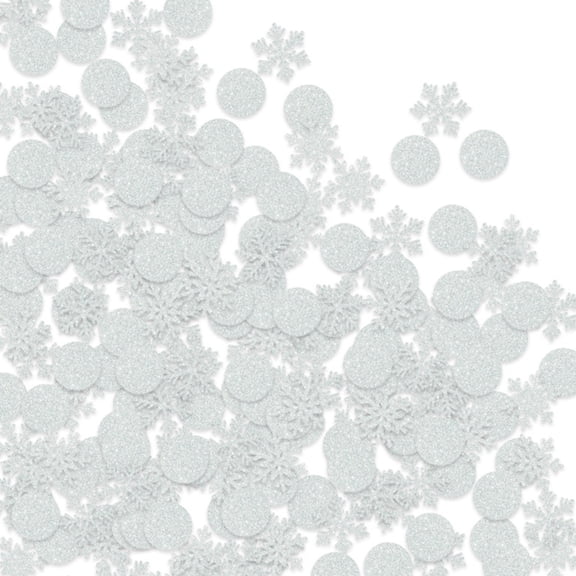 Christmas New Year Snowflake Confetti;Round Table Confetti Decoration;Eco-Friendly Holiday Party Supplies;Value Pack of Snowflake Paper Confetti