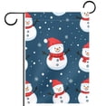 thumbnail image 1 of Christmas New Year Winter Snowman Snowflake Decorative Garden Flag for All Seasons, 12 x 18 Inch Small Vertical Double Sided Outside Decoration for Yard Farmhouse, 1 of 6