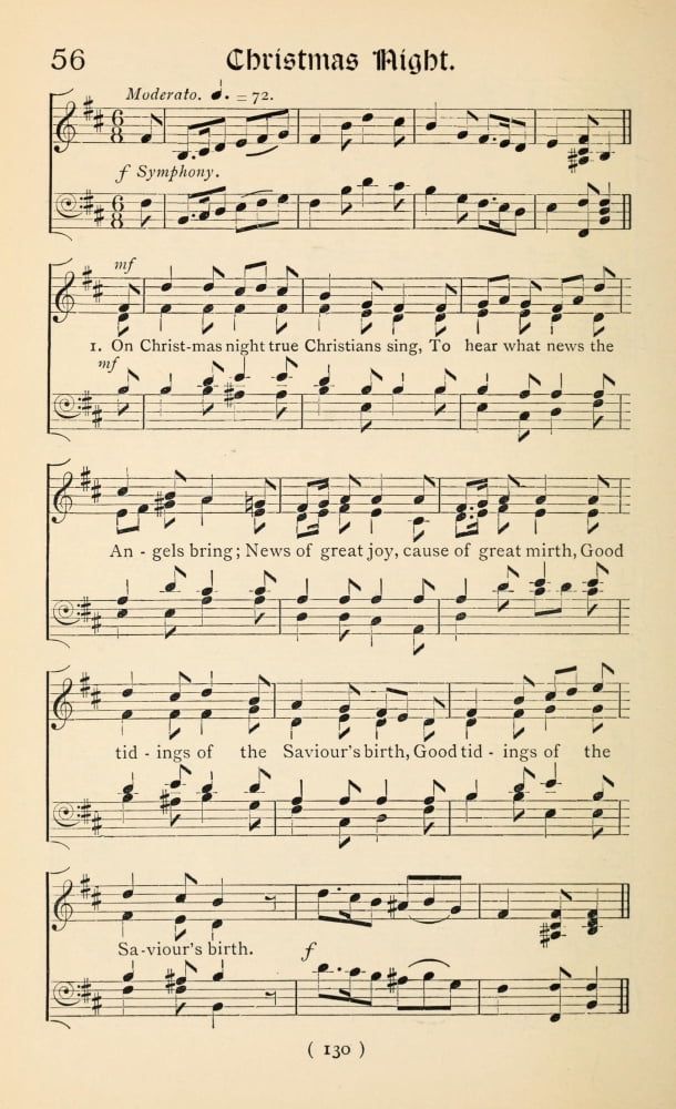 Christmas Night 1 Christmas Carols New & Old 1850 Canvas Art - (18 x 24)