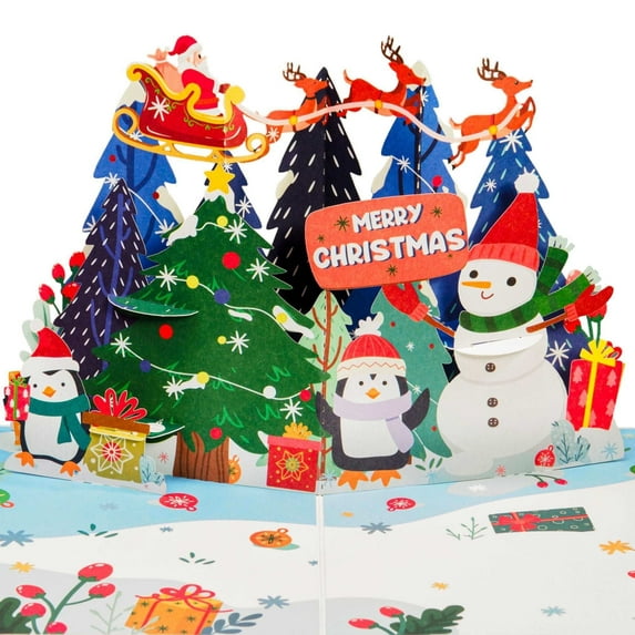 Christmas Night Frndly Pop Up Greeting Card