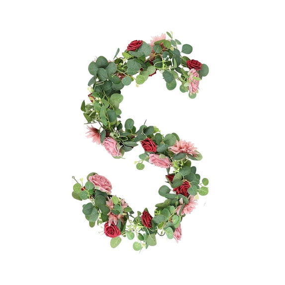 Artificial Rose Vines for Home Decor, 5.9 FT Fake Rose Branches, Wedding Decoration Flower Rattan, Realistic Silk Rose Garlands for Indoor Outdoor Use, DIY Craft Vine for Party Backdrop