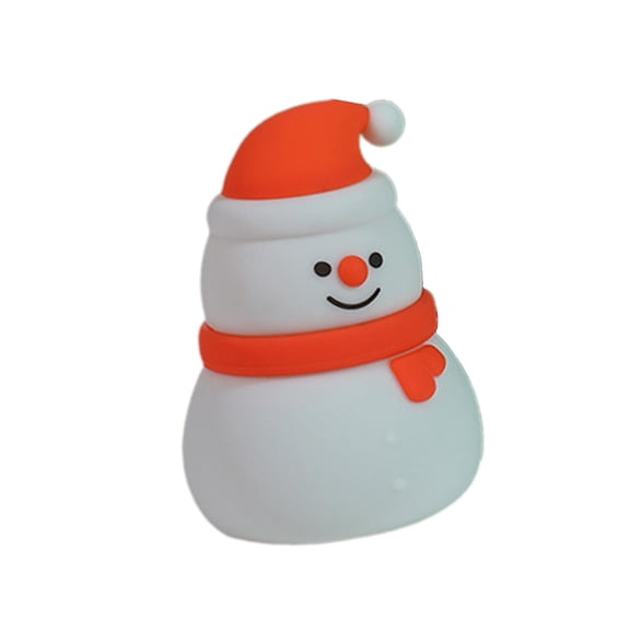 Christmas Night Light USB Rechargeable Lamp Silicone Material Portable Bedside Gift for Kids Room Party