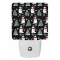 thumbnail image 1 of Christmas Night Lights Auto Sensor Cute Snowman Plug-in LED Nightlights Dusk to Dawn for Living Room, Bedroom, Bathroom, Hallway, Stairways Wall Decor, Christmas Tree Snowflake Black Night Light, 1 of 9