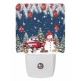 thumbnail image 1 of Christmas Night Lights Auto Sensor Snowman Christmas Balls Plug-in LED Nightlights Dusk to Dawn for Living Room, Bedroom, Bathroom, Hallway, Wall Decor, Red Truck Pine Needles Blue Night Light, 1 of 9