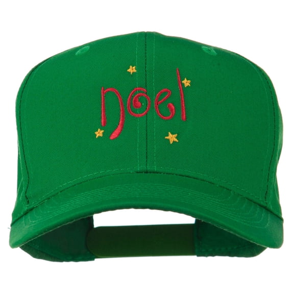 Christmas Noel with Stars Embroidered Cap - Kelly OSFM