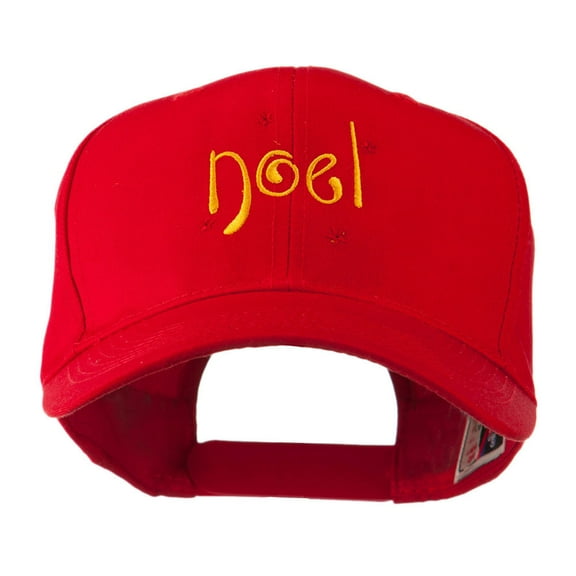 Christmas Noel with Stars Embroidered Cap - Red OSFM