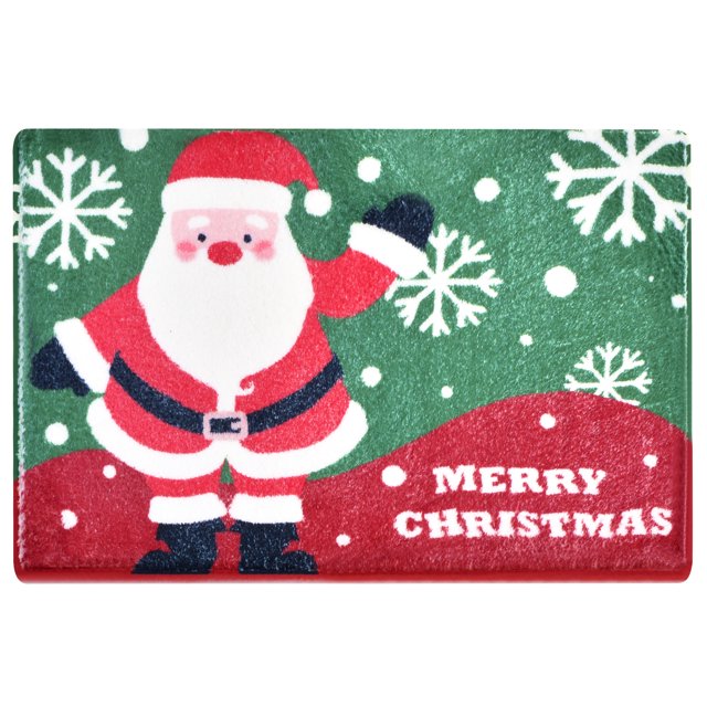 Christmas NonSlip Bath mat, Washable Bathroom Floor Mat, 16.9" x 23.6