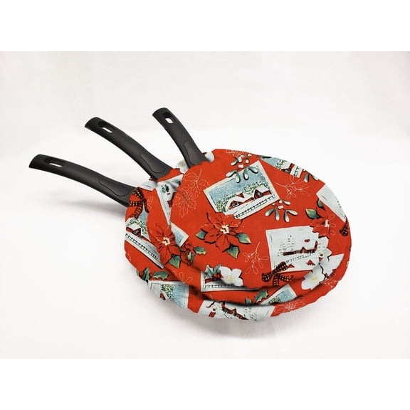 Christmas Non-Stick Pan Protector (Set of 3 Covers) by Penny's Needful Things (Christmas Cards)
