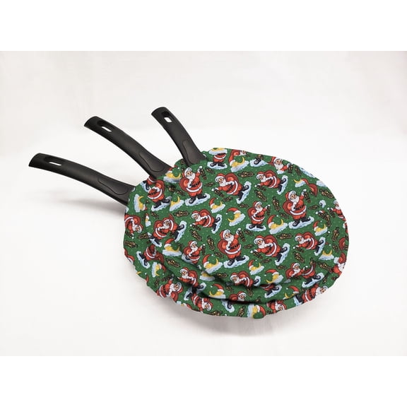 Christmas Non-Stick Pan Protector (Set of 3 Covers) by Penny's Needful Things (Santa)