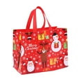 thumbnail image 1 of Christmas Non-Woven Gift Bags with Handles for Holiday Xmas Party Gifts Wrapping Shopping and More (Red), 1 of 6