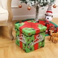 thumbnail image 1 of Christmas Non-Woven Storage Box with Lid - Festive Gift Toy Sundries Organizer Container, Portable Decorative Storage Stools for Home Multi-Purpose Holiday Organization Bin, 1 of 6