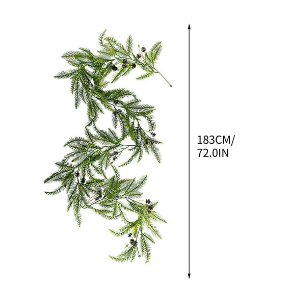 Christmas Norfolk 6 Ft Artificial Faux Garlands For Indoor Home Decor Xmas Holiday